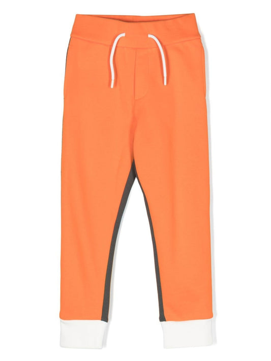 Emporio Armani Kids logo-tape colour-block track pants