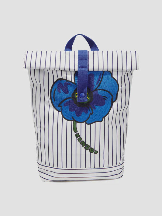 KENZO KIDS Kids Striped Flower Backpack in Navy