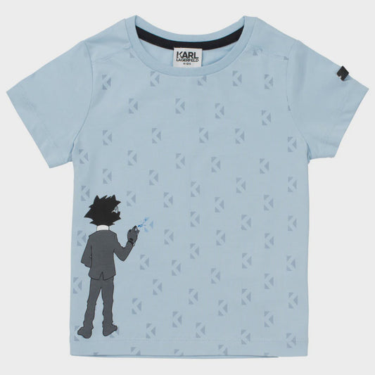 Karl Lagerfeld Boys Blue 'Bad Boy' Graphic T-shirt