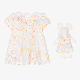 CHLOE BABY DRESS & MOUSE TOY GIFT SET