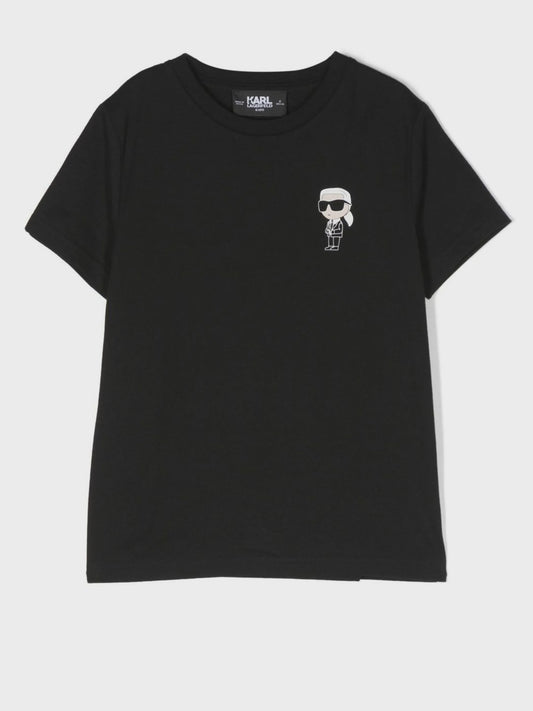 Karl Lagerfeld Kids Ikonik print cotton T-shirt