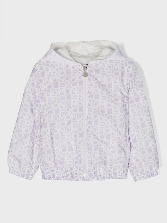 Moncler Enfant logo-print zip-up hooded jacket