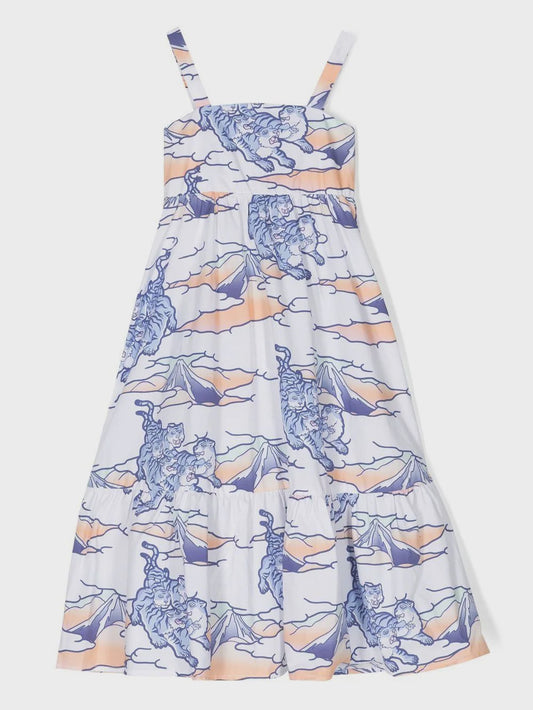 Kenzo Kids graphic-print strappy dress