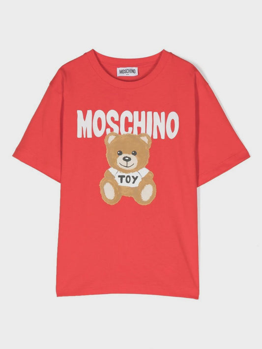 Moschino Kids Logo Printed Crewneck T-Shirt