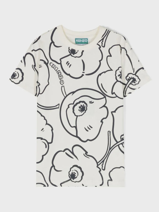 Kenzo Kids floral-print cotton T-shirt