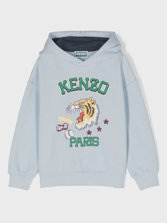 Kenzo Kids logo-print cotton hoodie