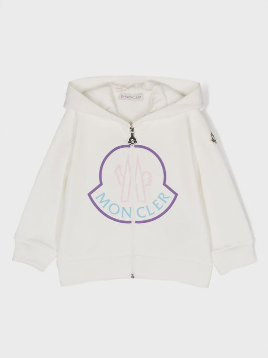Moncler Enfant logo-print zip-up hoodie