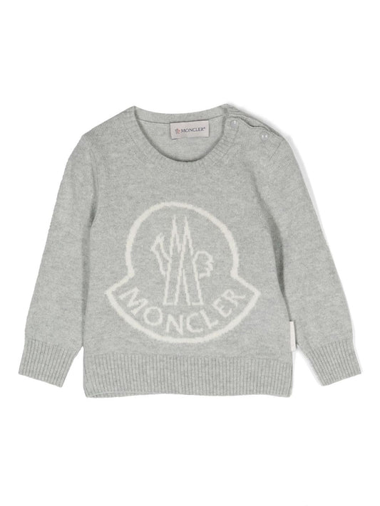 Moncler Enfant crew-neck wool-blend jumper