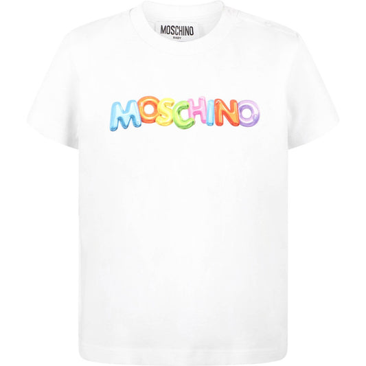 MOSCHINO Baby Girls Logo T-Shirt in White