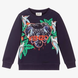 KENZO KIDS BOYS BLUE ELEPHANT SWEATSHIRT