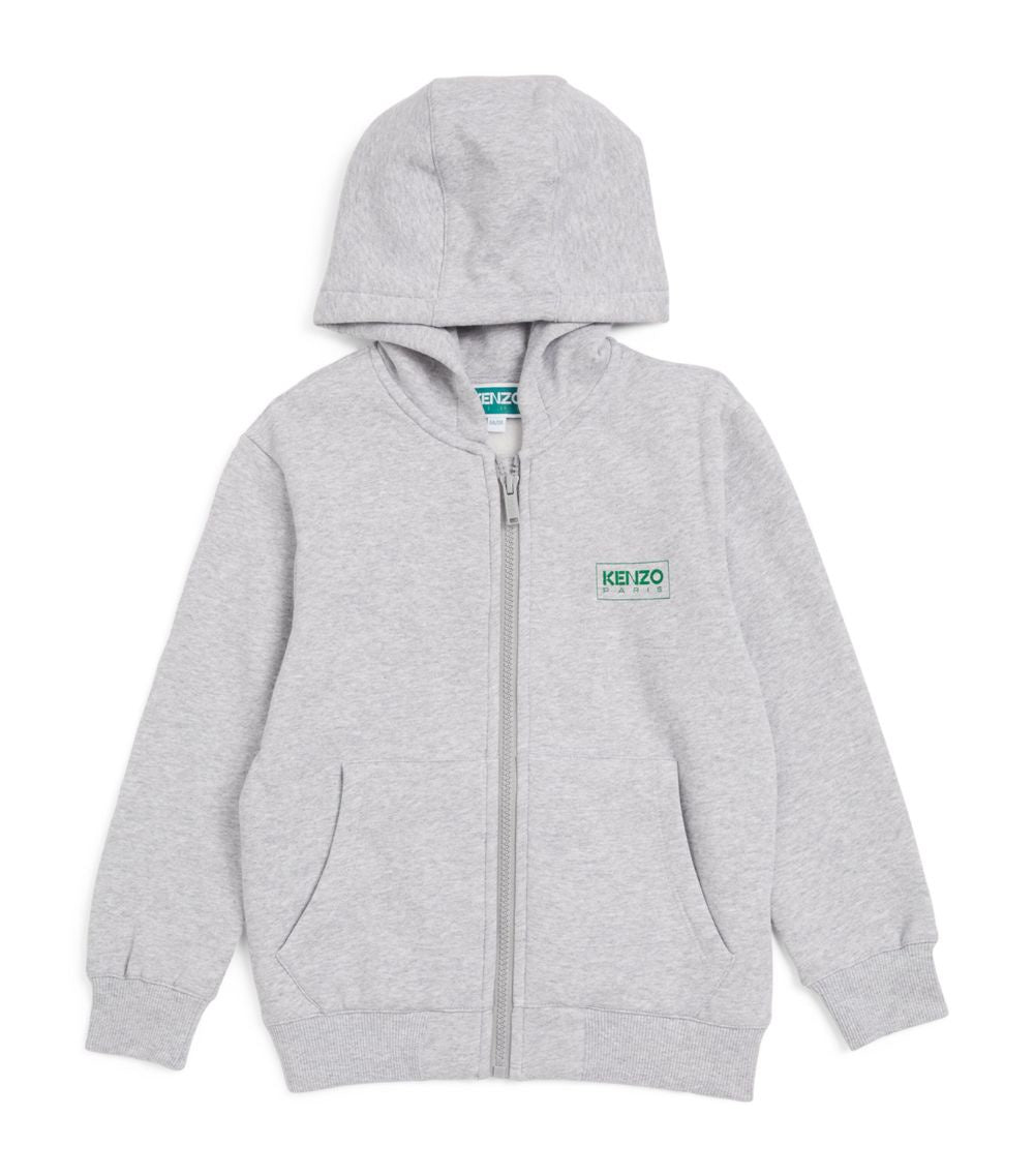 KENZO KIDS  Logo Print Zip-Up Hoodie