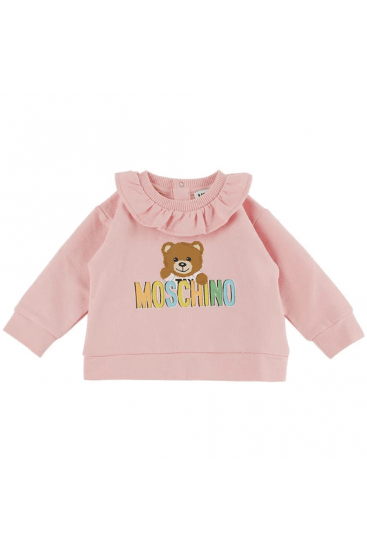 MOSCHINO Baby Girls Logo Sweatshirt in Pink