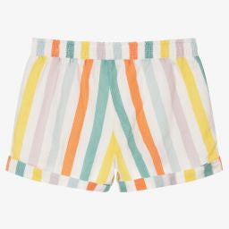 STELLA MCCARTNEY KIDS TEEN STRIPED LINEN SHORTS