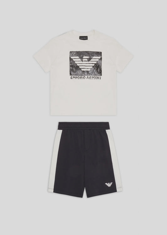 Emporio Armani Kids logo-print cotton tracksuit